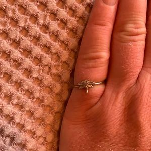 Silver dragonfly ring